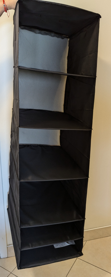 3 IKEA BLACK ORGANIZERS WITH 6 COMPARTMENTS