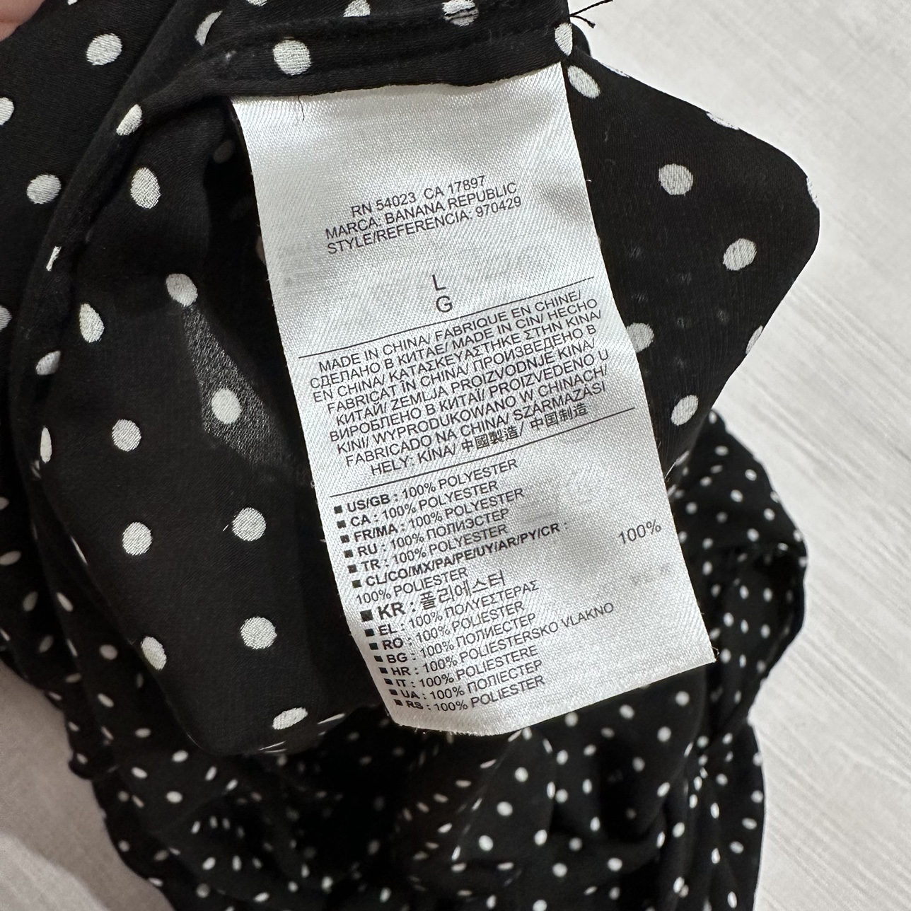 Banana Republic Black Polka Dot Blouse image indicator(4)