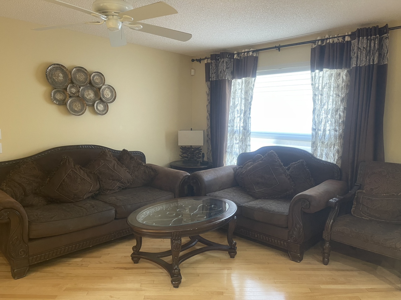Sofa with loveseat & chair