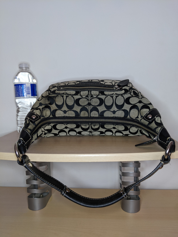 Coach Soho Jacquard Hobo Shoulder Bag Black Grey Vintage Y2K image indicator(4)