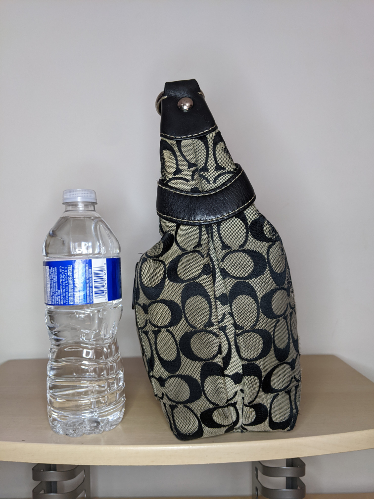 Coach Soho Jacquard Hobo Shoulder Bag Black Grey Vintage Y2K image indicator(7)