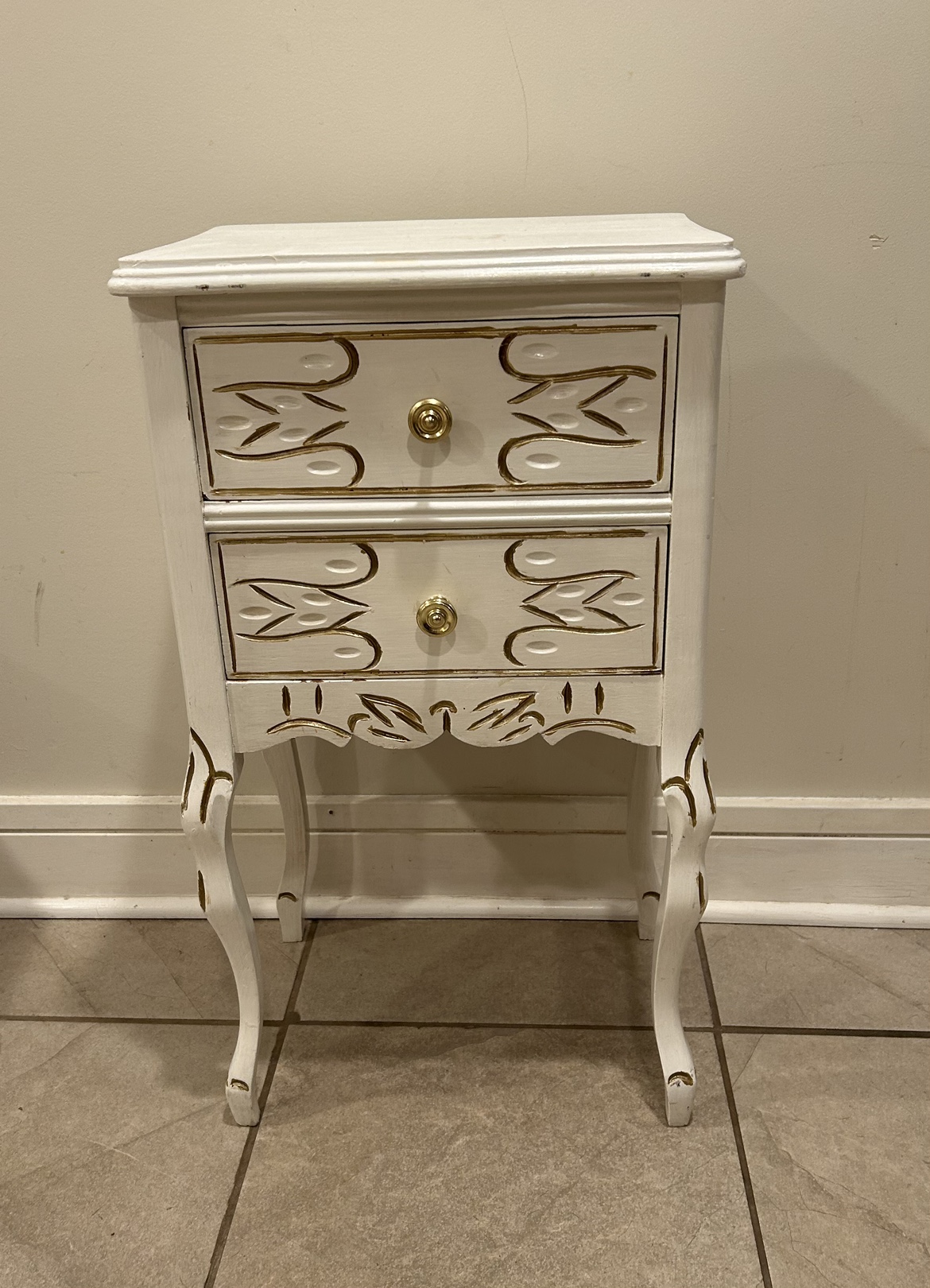 Vintage French Style Bedside Table