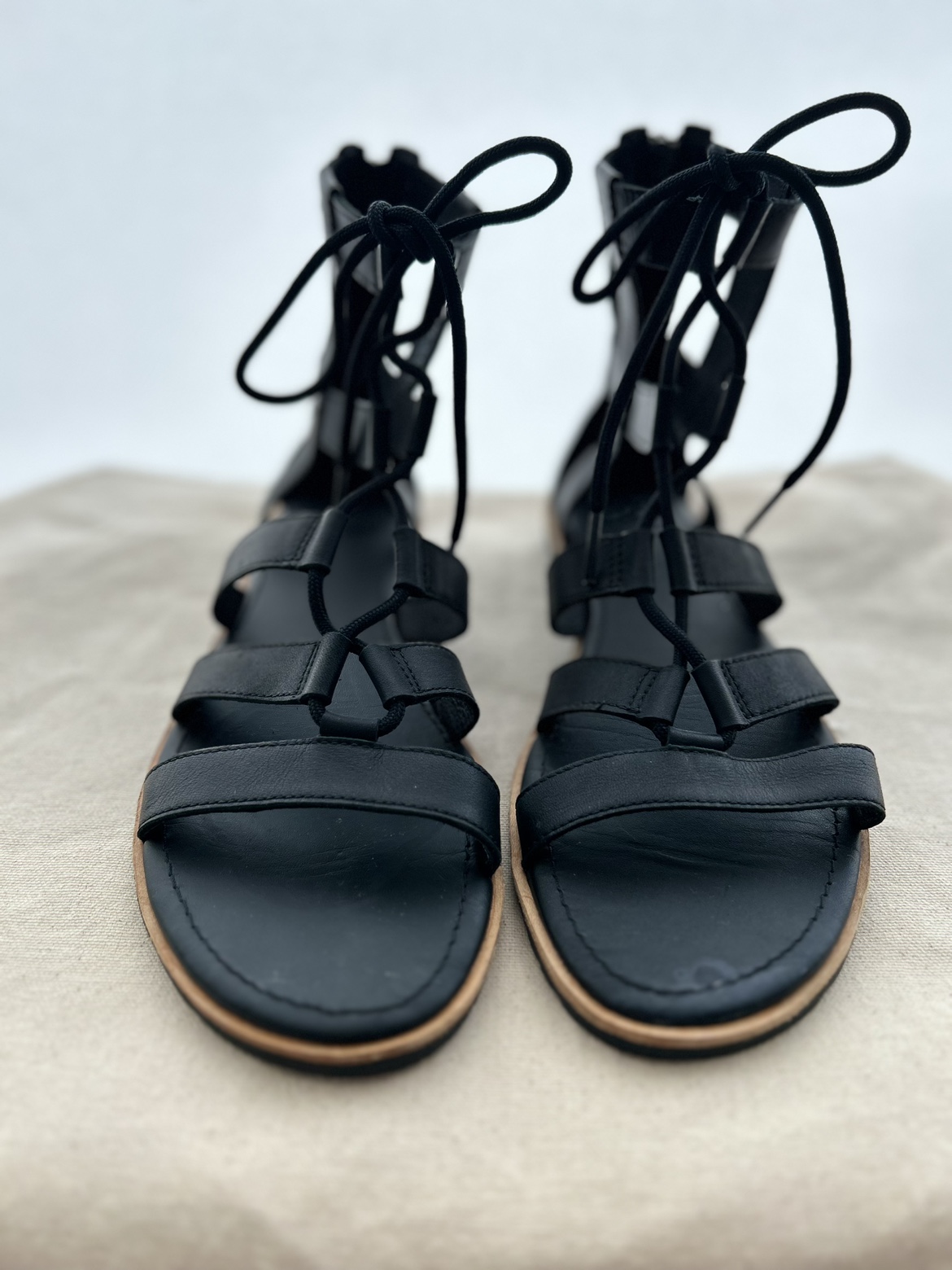 SOREL Black Leather Gladiator Sandals - photo 2