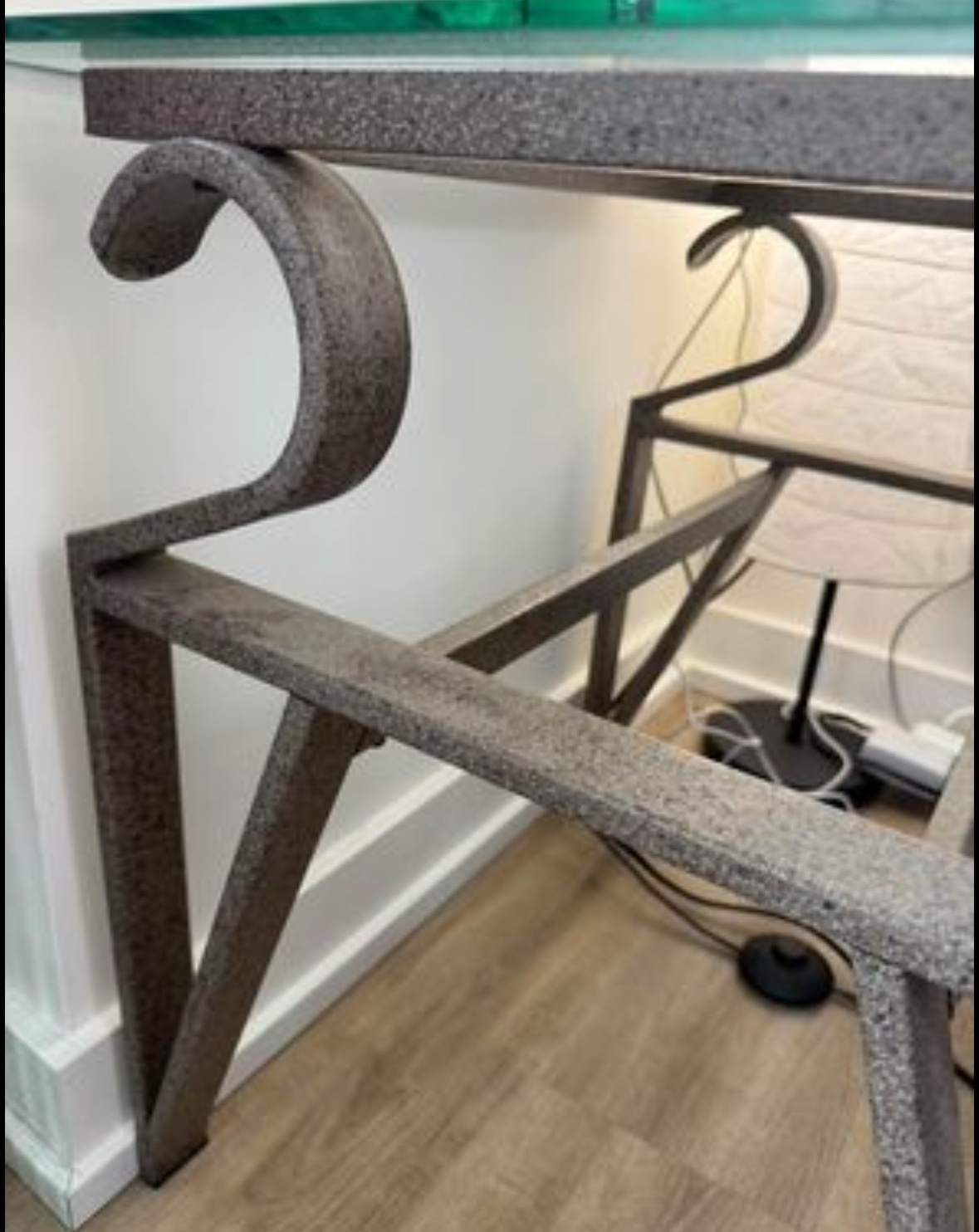 Glass and Metal Coffee Table