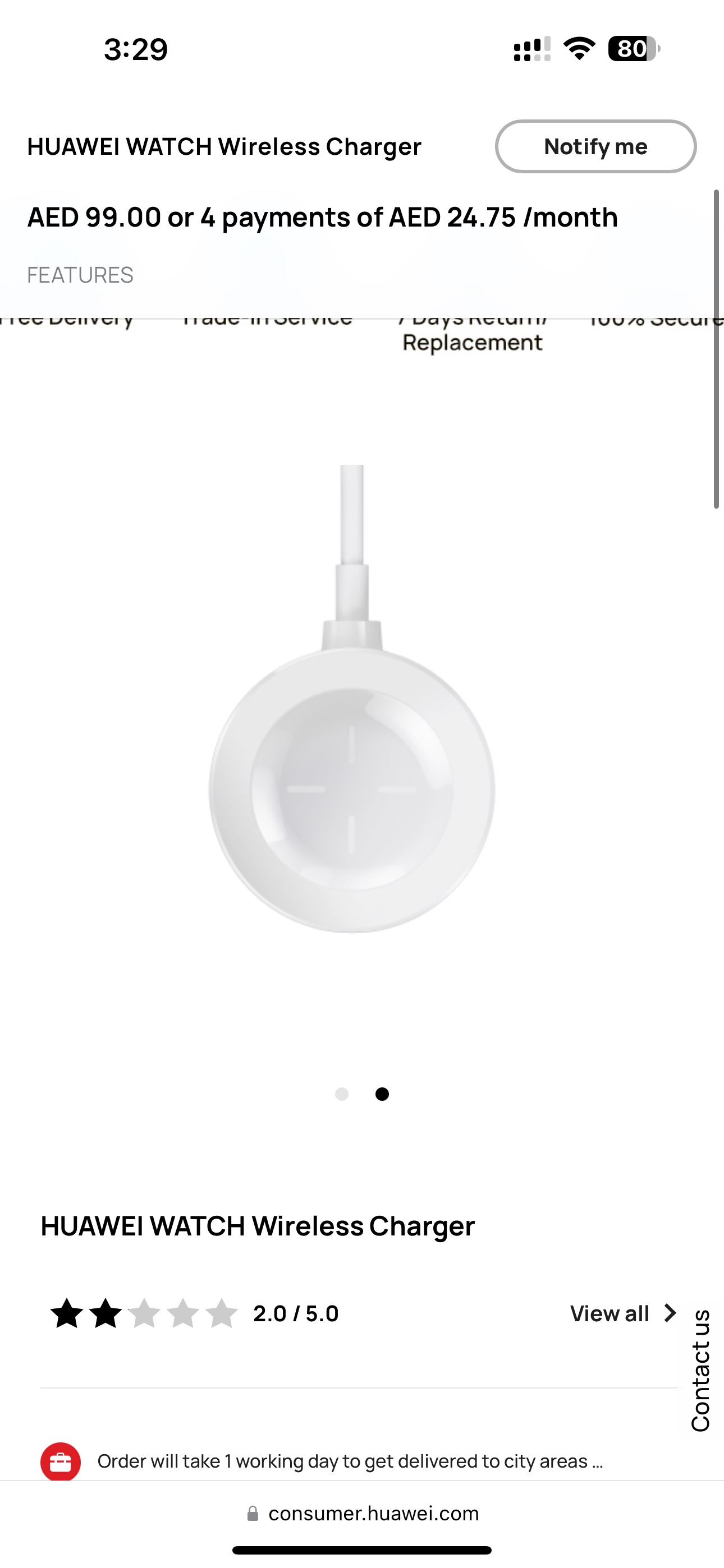 Huawei Watch Wireless Charger image indicator(3)