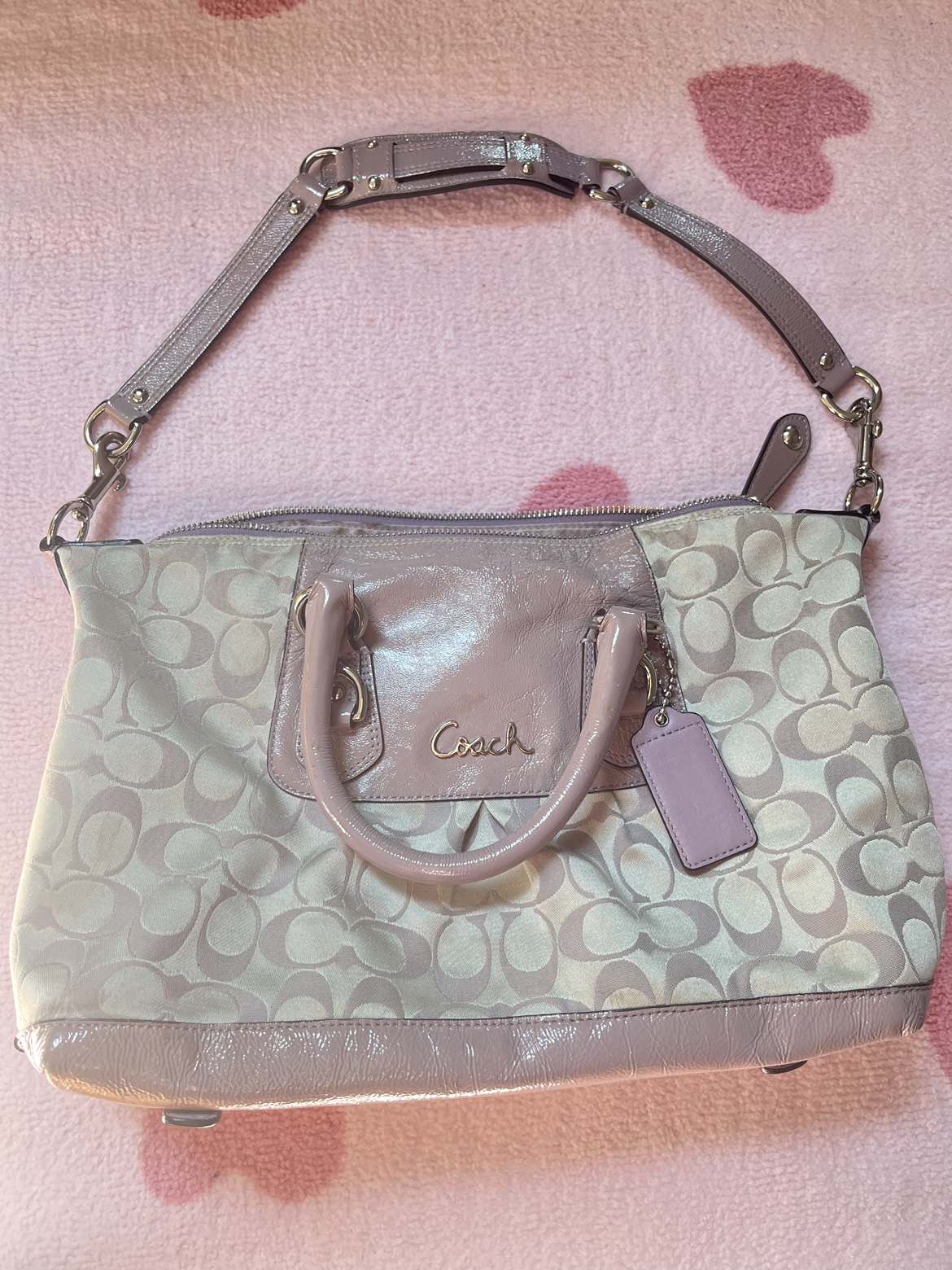 vintage lilac coach purse