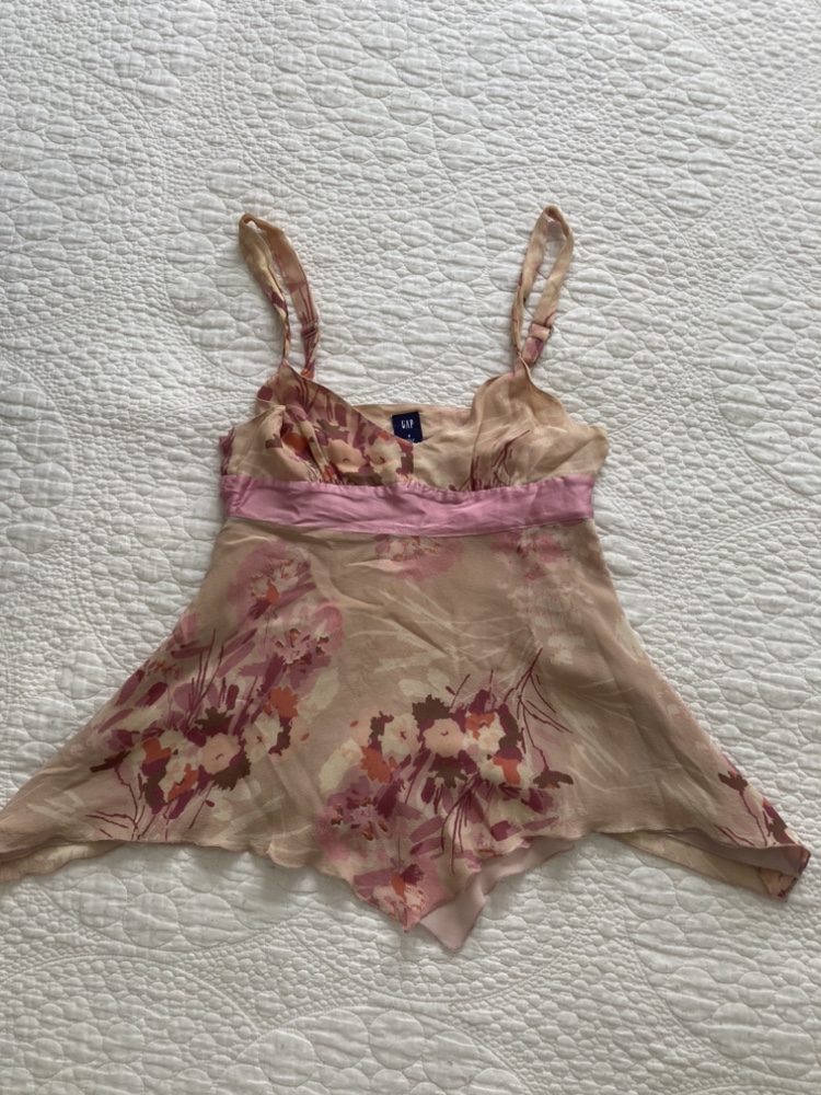 GAP lined silk top adjustable straps thumbnail