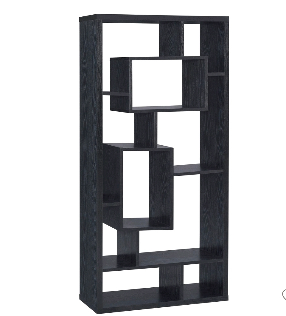 Linbrook 10 Shelf Bookcase Black Oak - Coaster