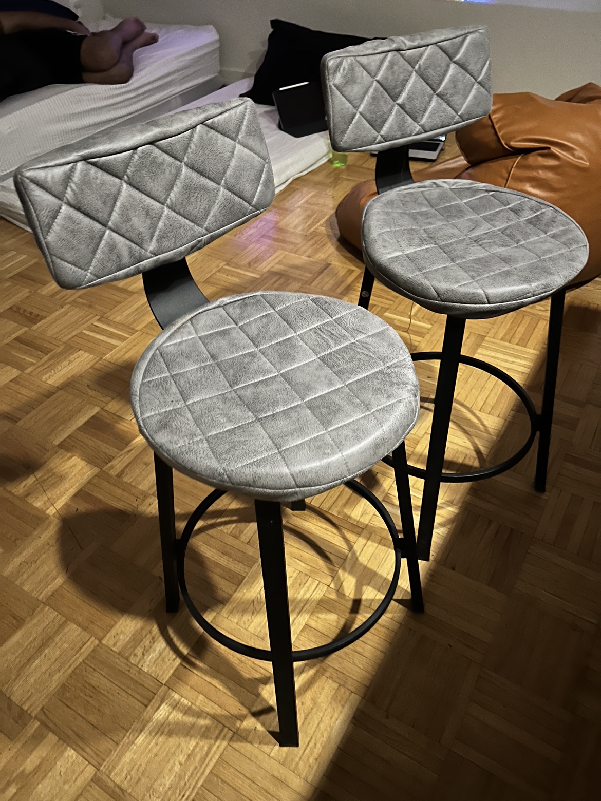Rustic wooden bar stools (Set of 2) - photo 4