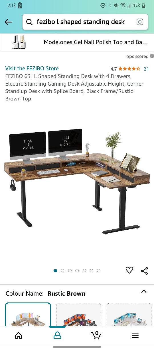 L-Shaped Standing Desk