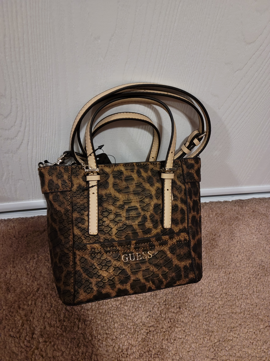 mini Guess Leopard Print Handbag