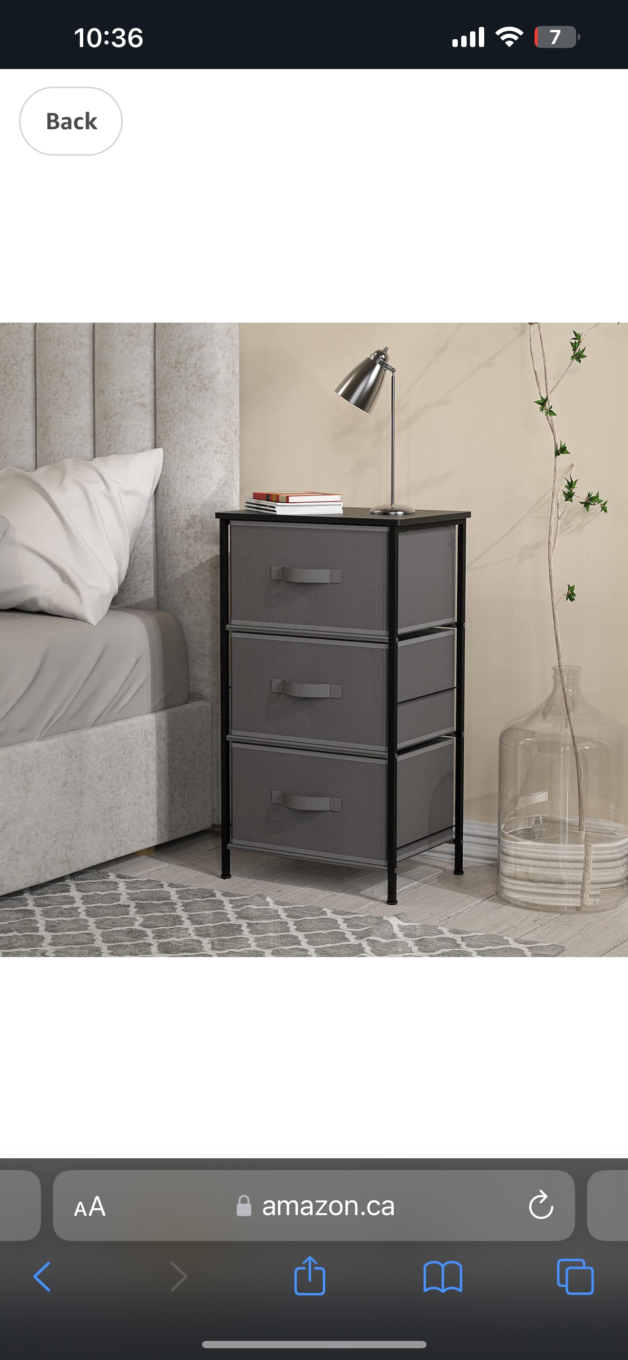 3-Tier Nightstand Dresser Storage Tower - photo 3