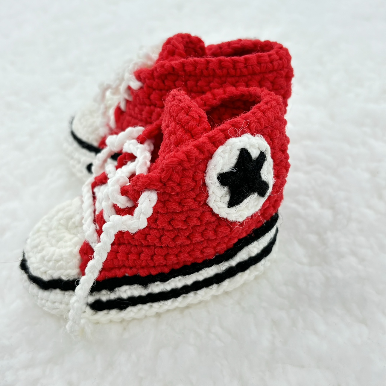 Converse Crochet Baby Sneakers for Newborn Baby  0-3 Months - photo 2