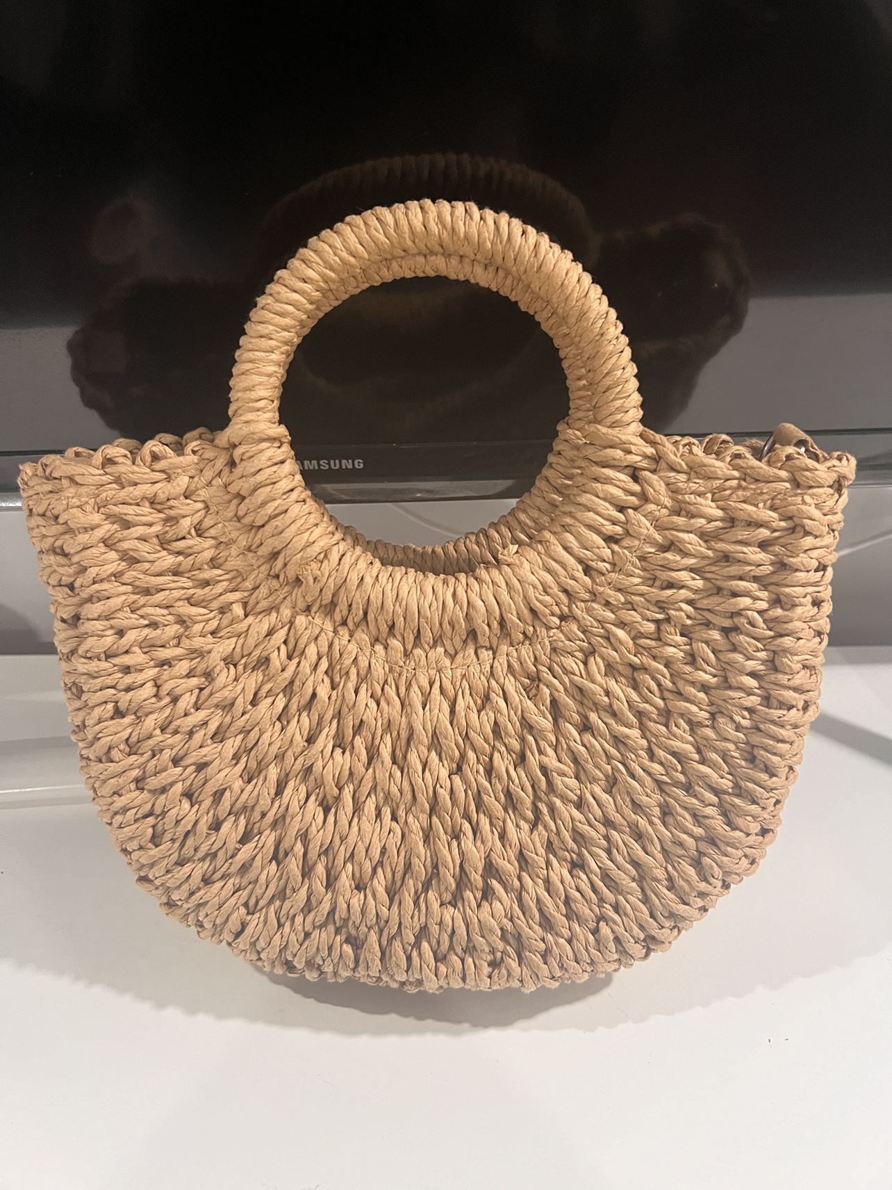 Straw Bag with Strap
