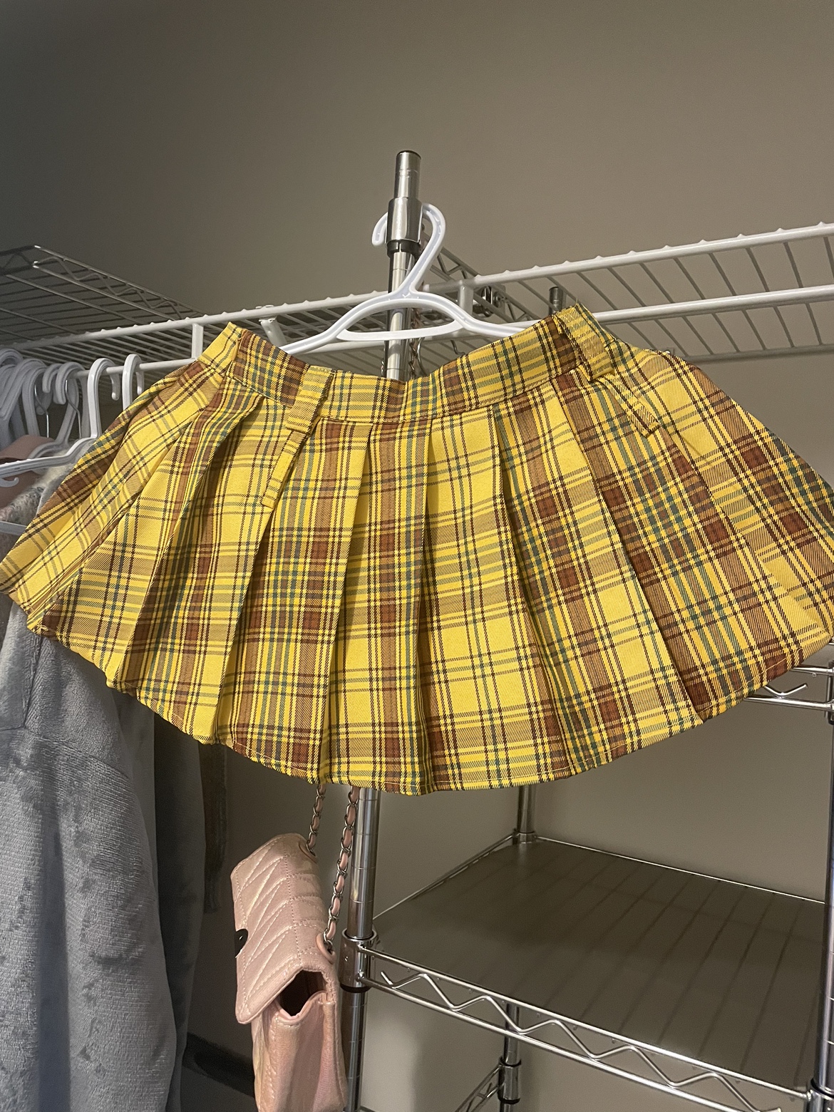 Yellow Plaid Mini Skirt thumbnail