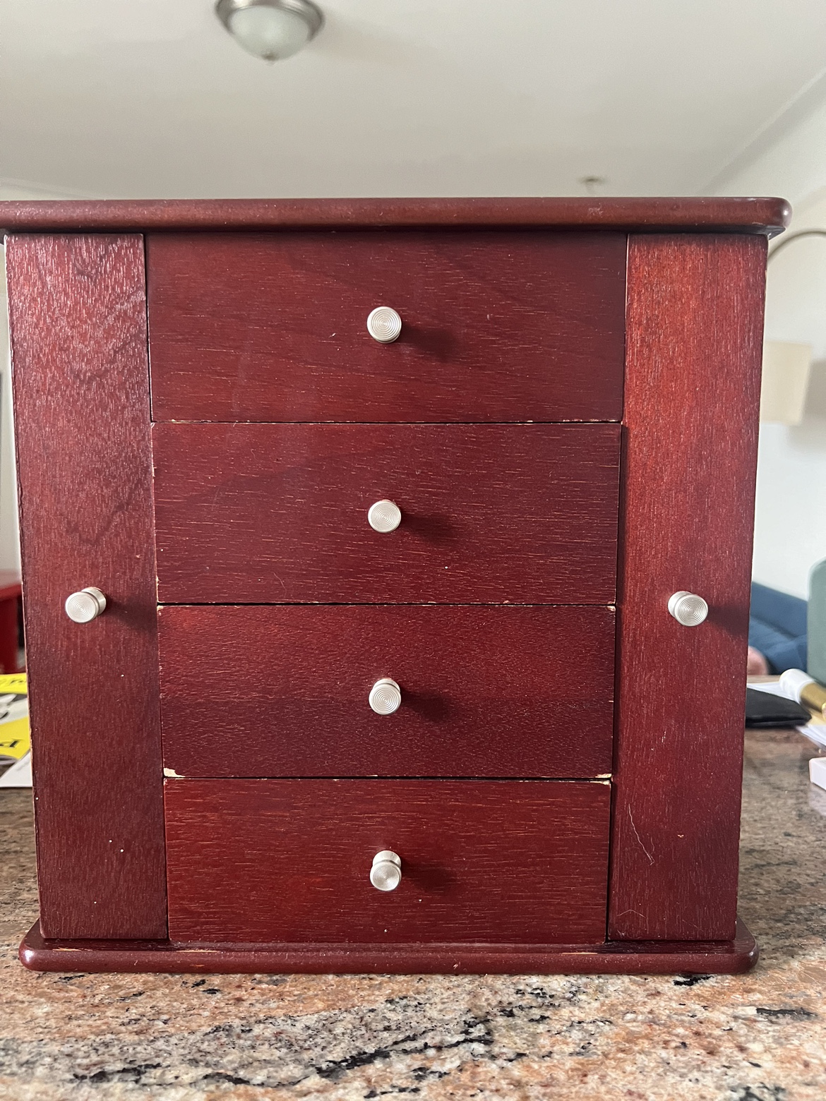 Wooden Jewelry Box with Mirror - photo 2