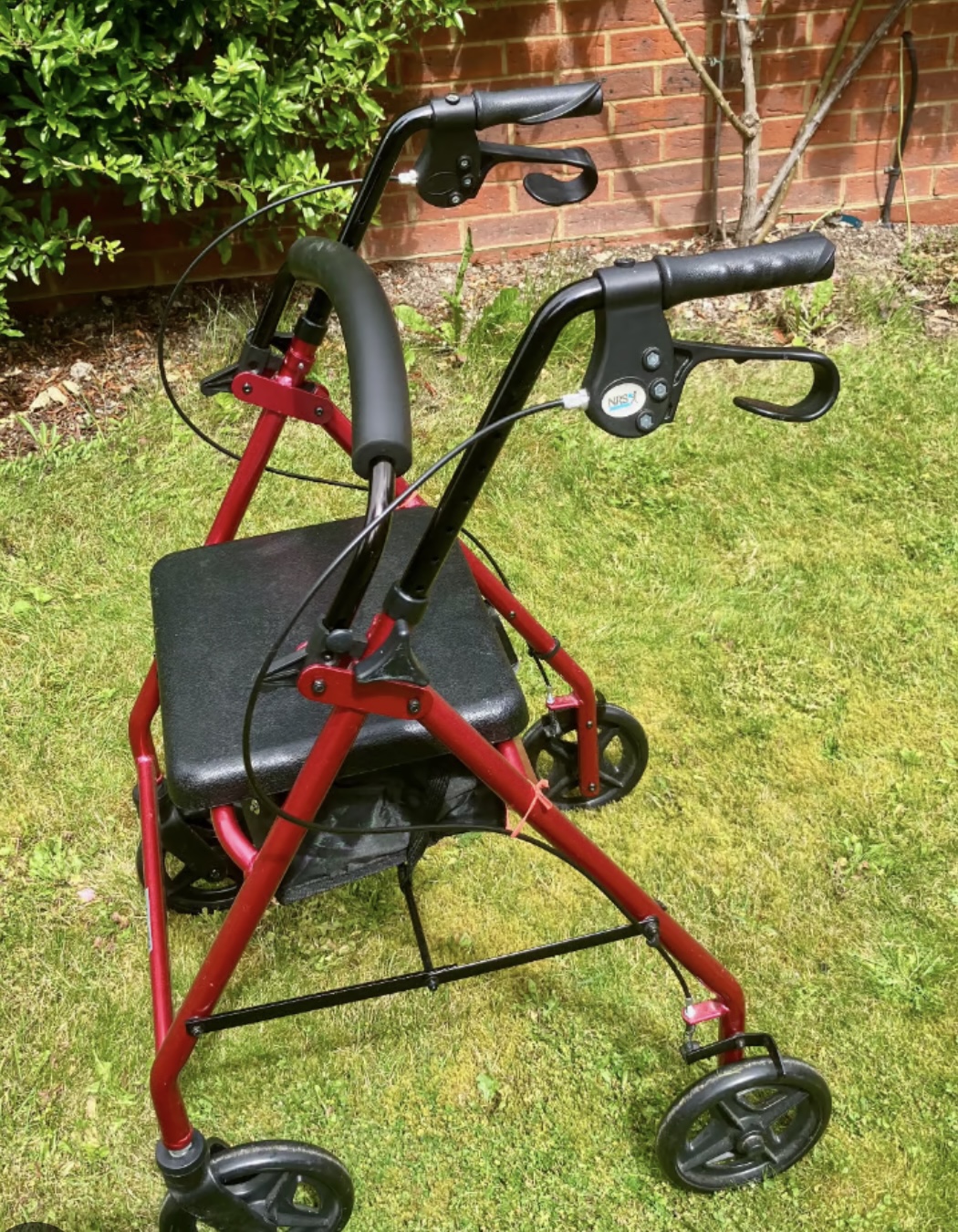 Red Rollator Walker with Seat - photo 2