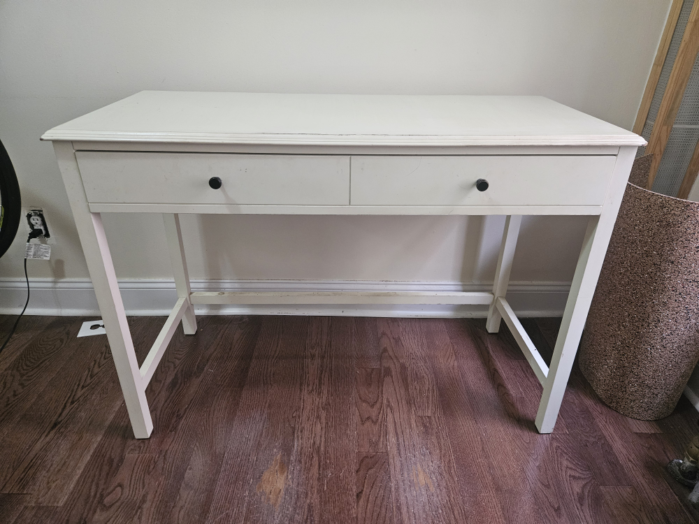 white desk