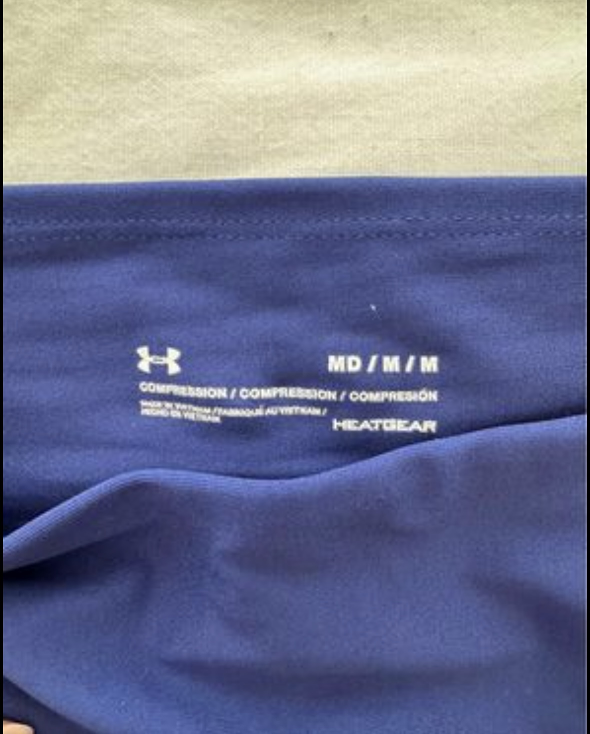 Under Armour HeatGear Ankle Leggings Navy Blue image indicator(3)
