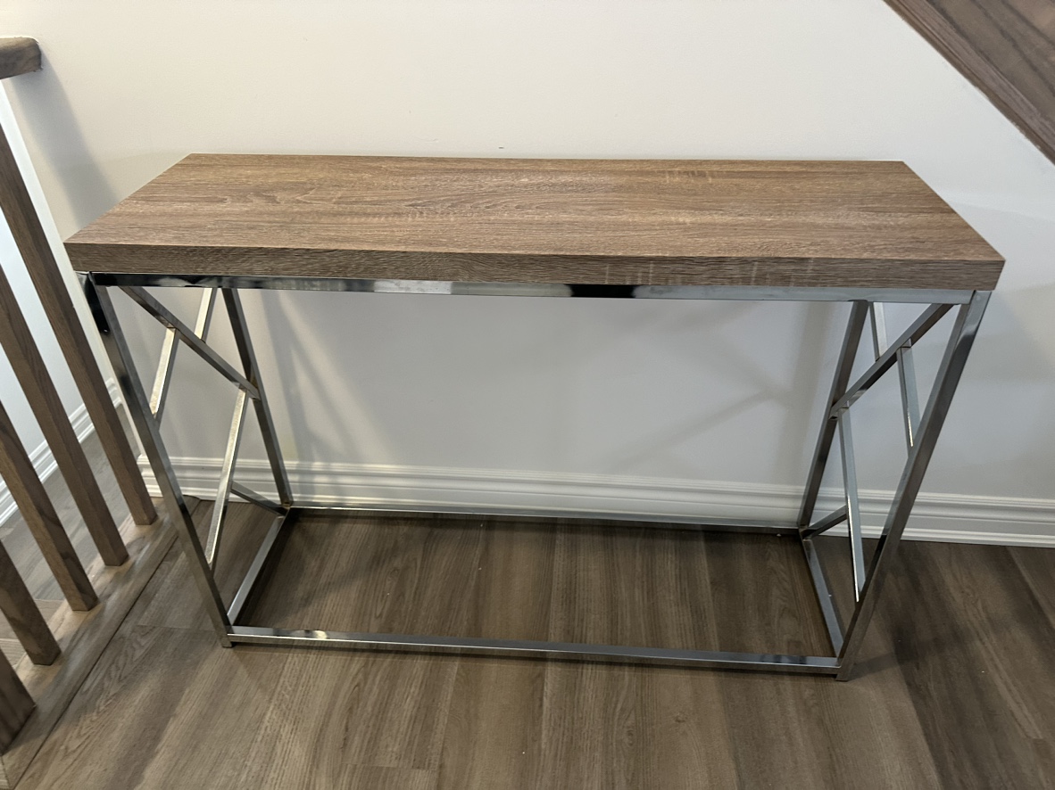 Console Table with Chrome Legs