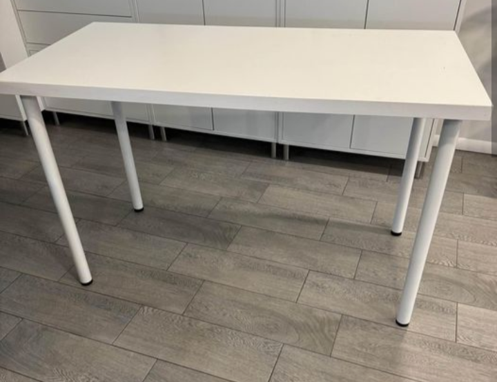 White IKEA desk/table (4 ft x 2 ft) w/4 height adjustable legs - photo 2