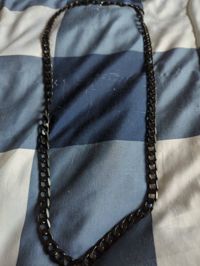 Black Curb Chain Necklace - photo 2