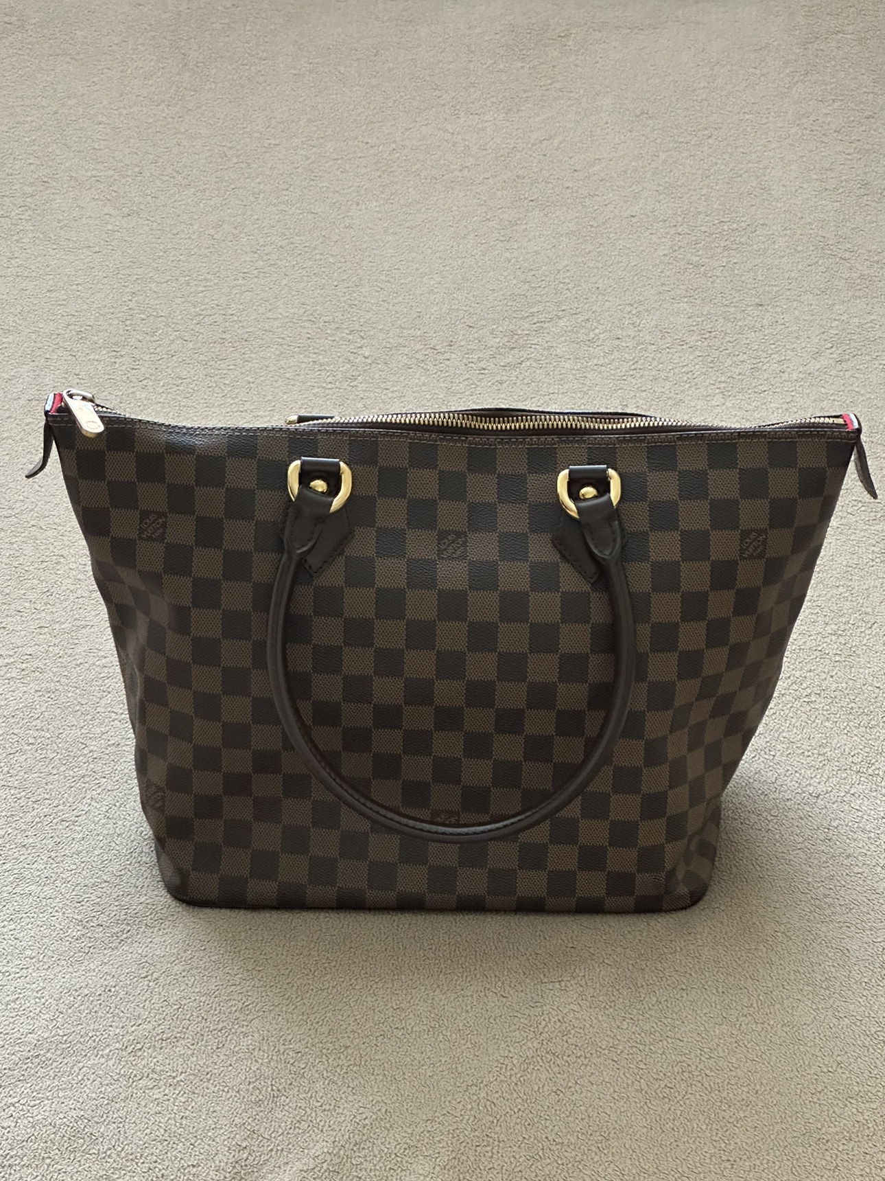 Louis Vuitton Damier Ebene Saleya MM Tote Bag image indicator(2)