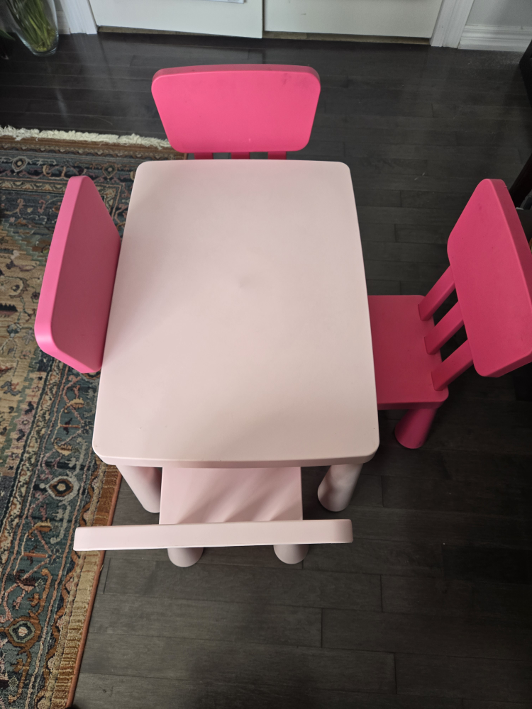 Ikea chair and table