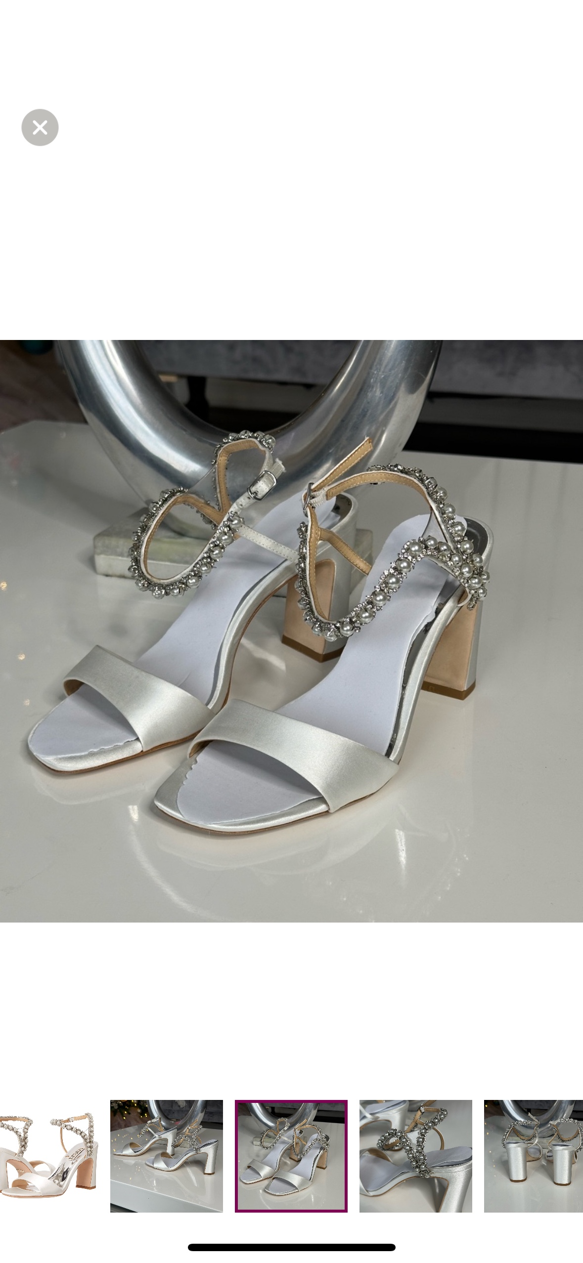 Badgley Mischka Women's Satin Block Heel Sandals - photo 4