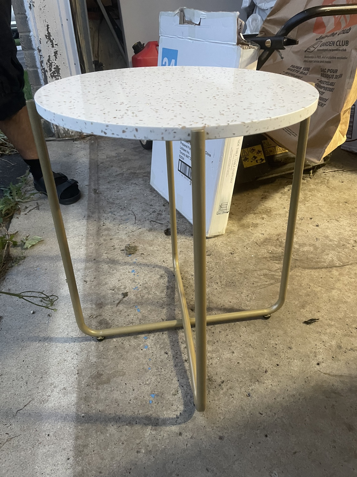 BNIB Ceramic Marble Side Table - photo 3
