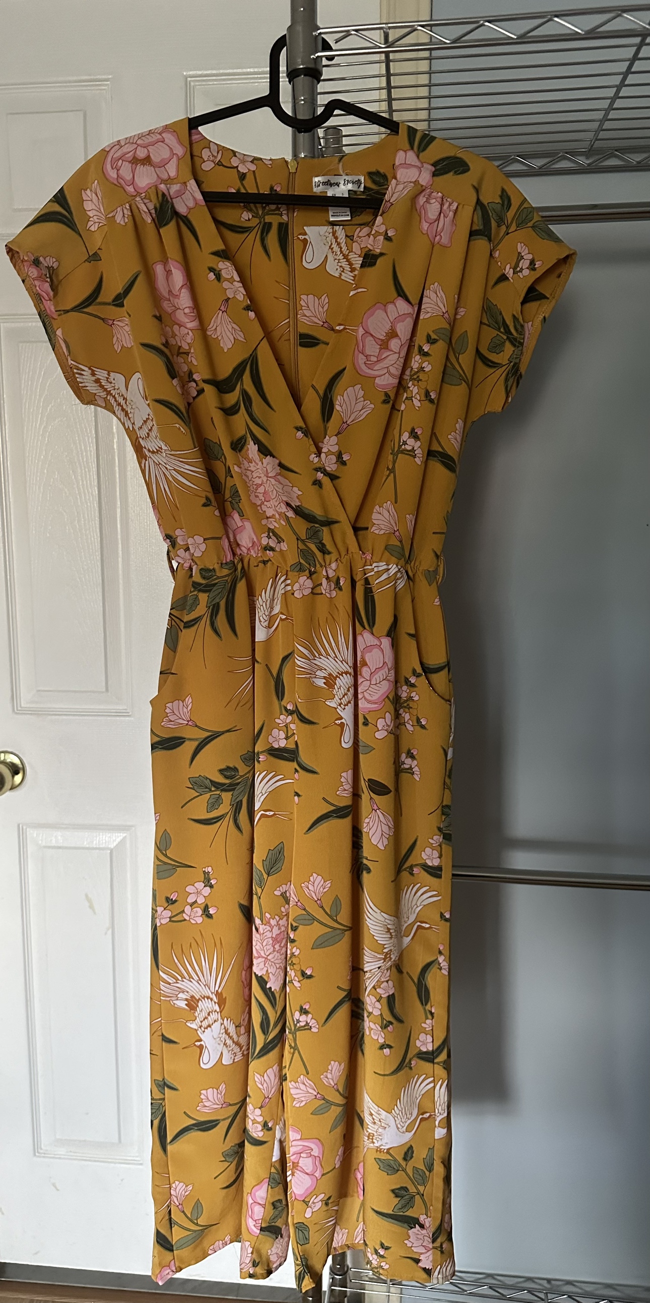 #freecycle Yellow Floral Jumpsuit thumbnail