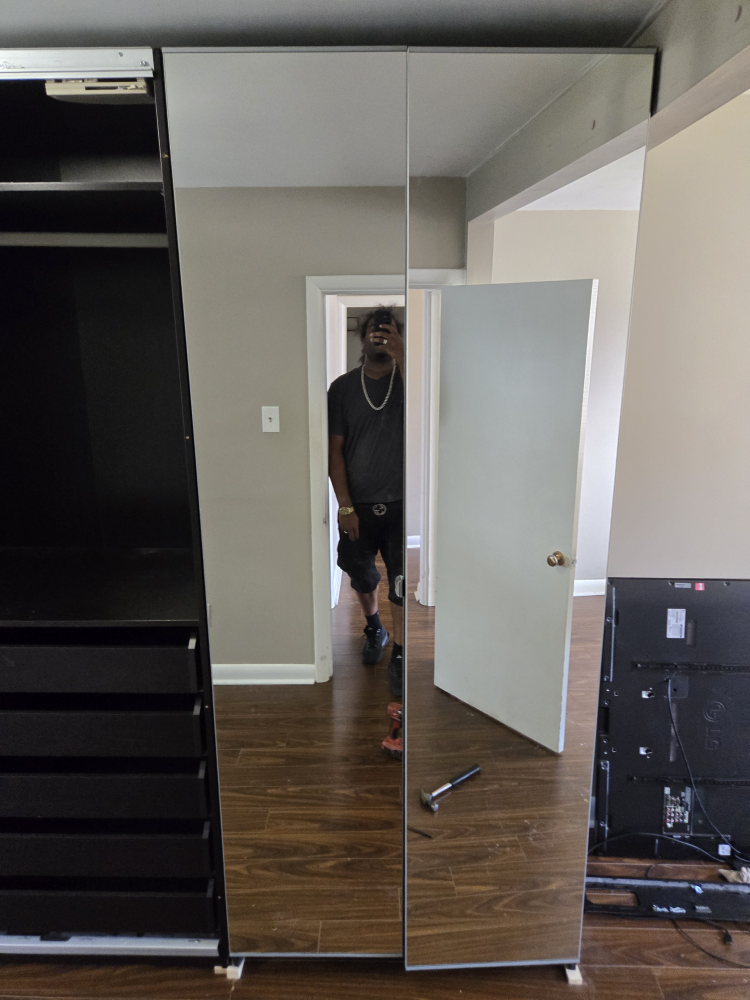 IKEA PAX SYSTEM WITH SLIDING  DOORS VERY GOOD CONDITON image indicator(4)