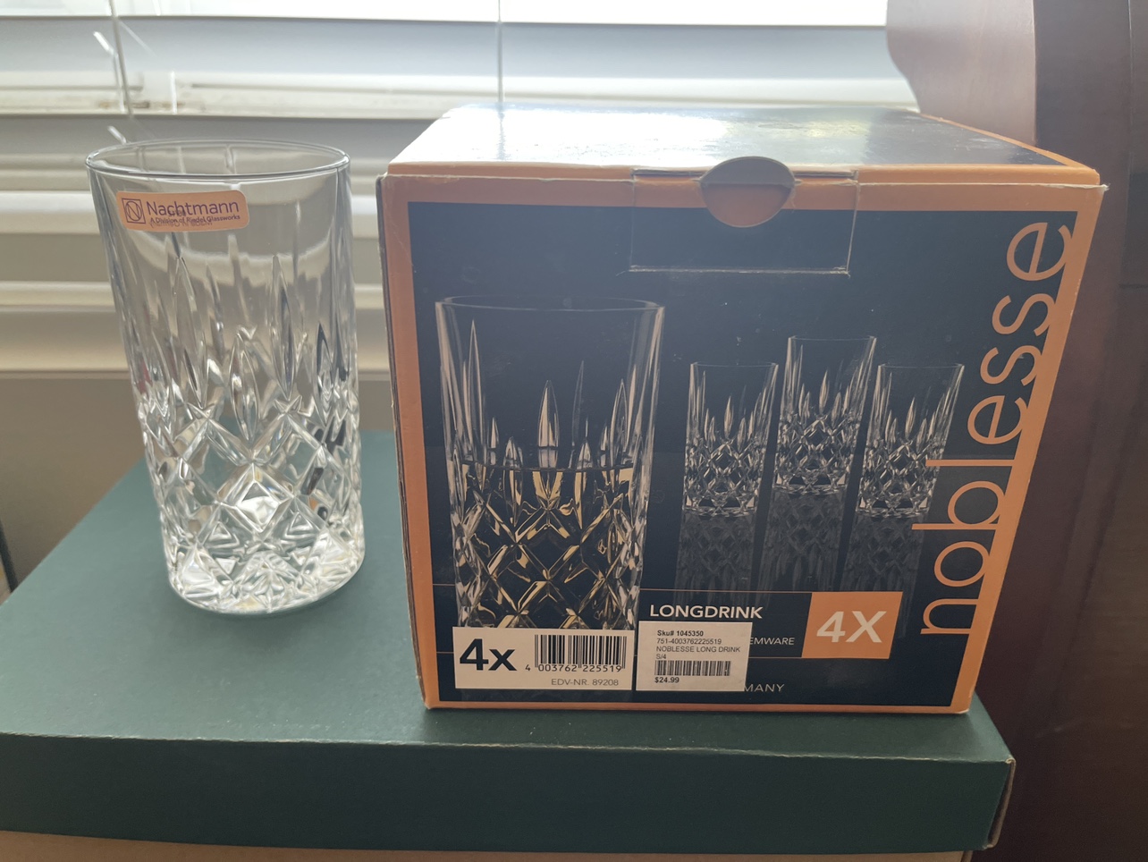 Set of 4 Nachtmann Noblesse Long Drink Glasses thumbnail