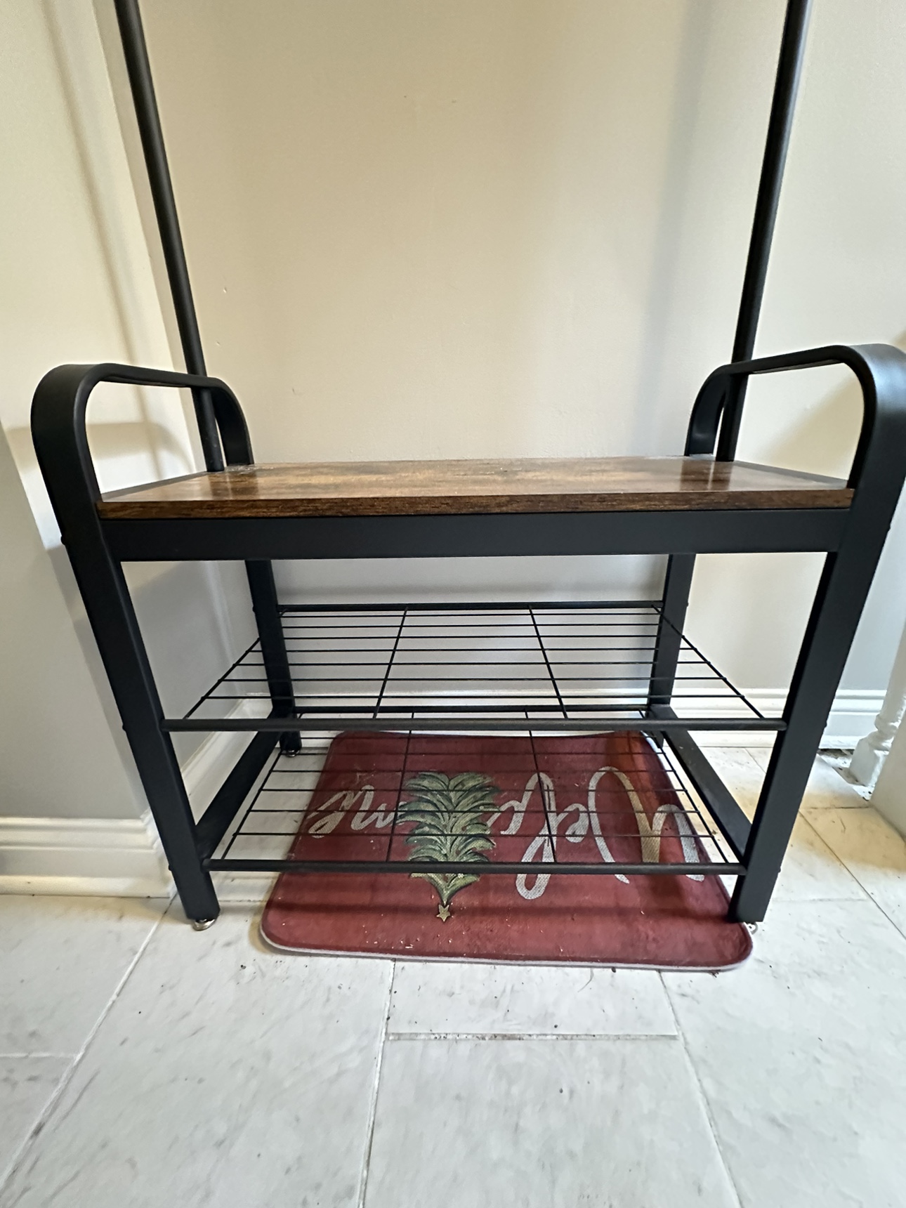 Coat Rack with Bench and Shoe Storage - photo 2