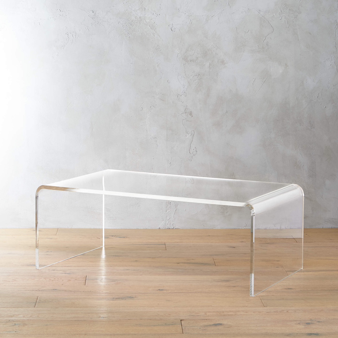 CB2 Peekaboo Acrylic Tall Coffee Table