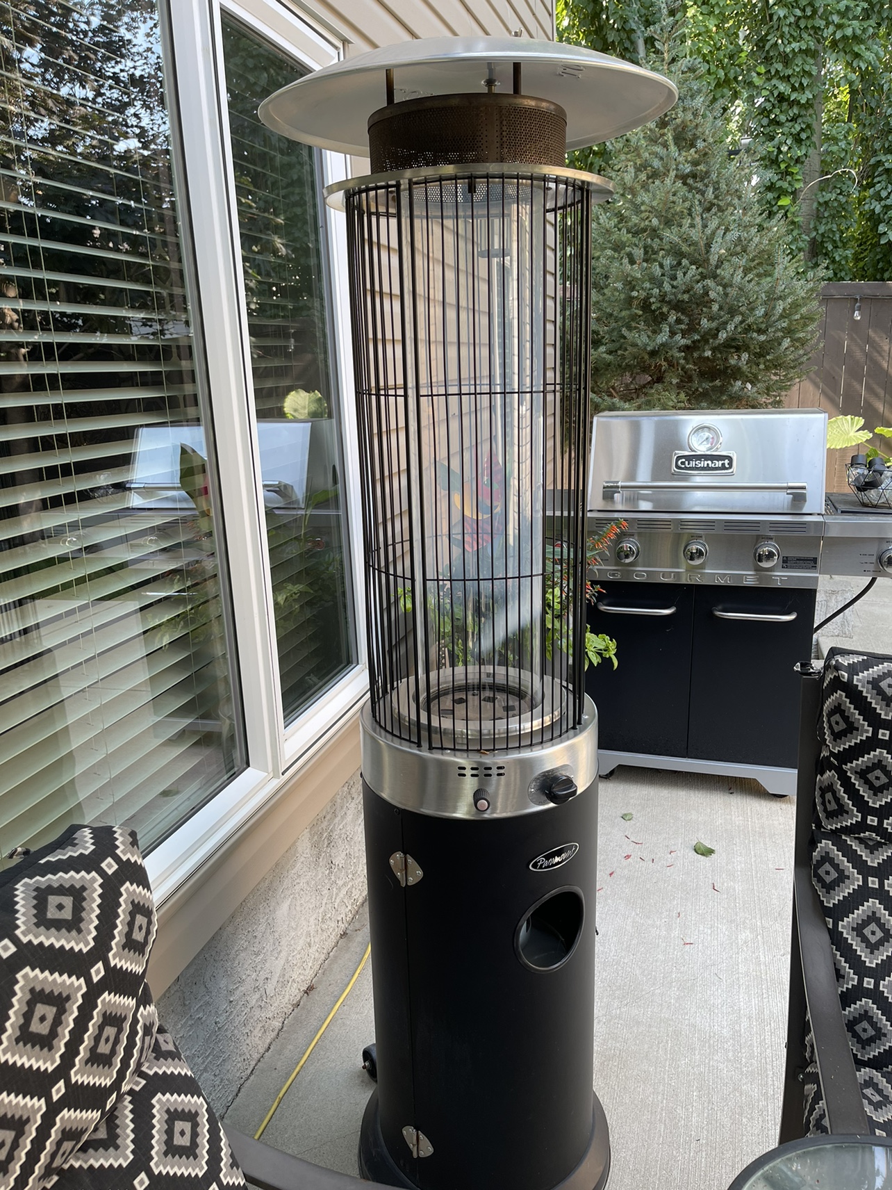 2 Paramount outdoor patio heaters.