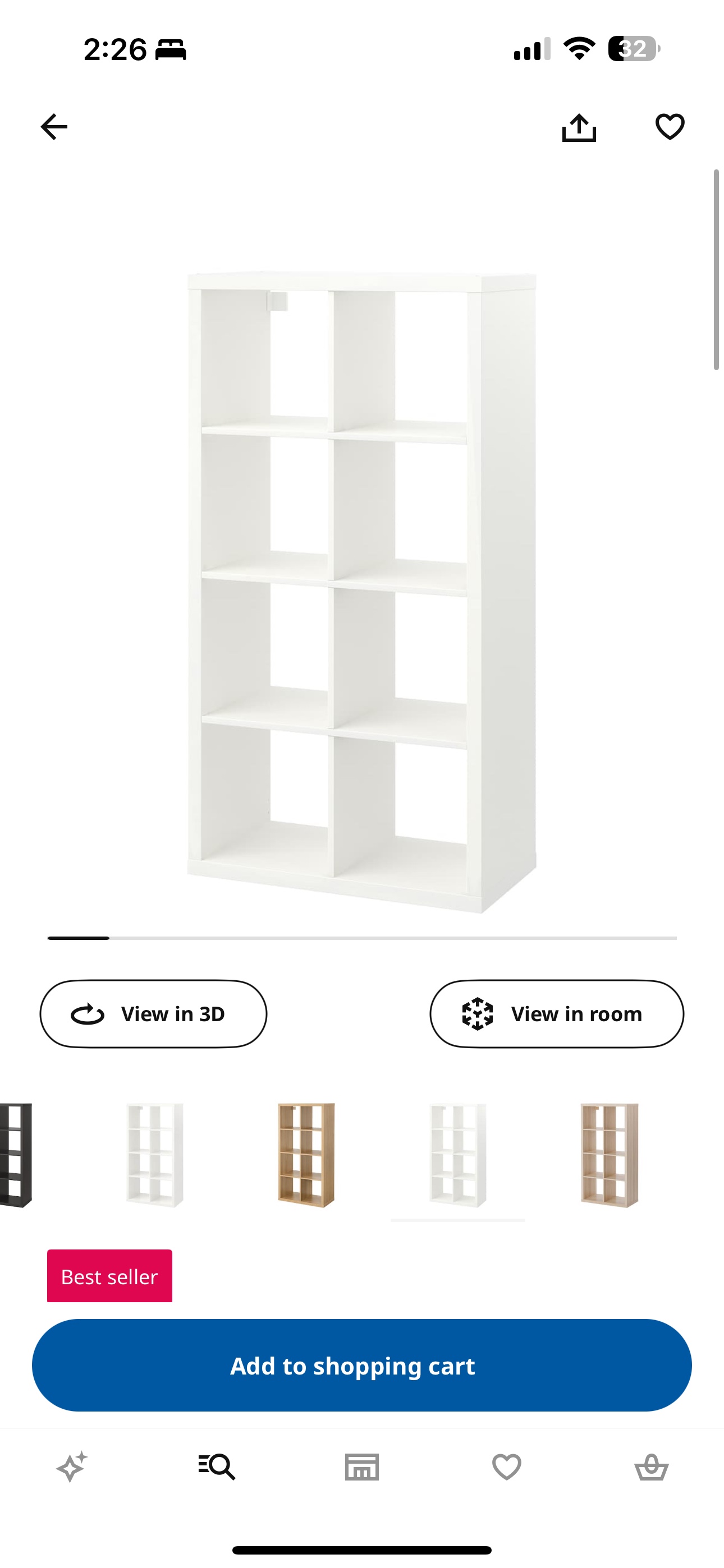 White Kallax Shelf- 8 Box