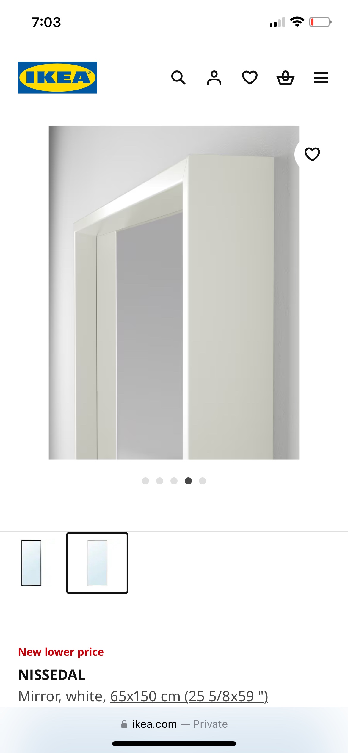 IKEA NISSEDAL Mirror - photo 2