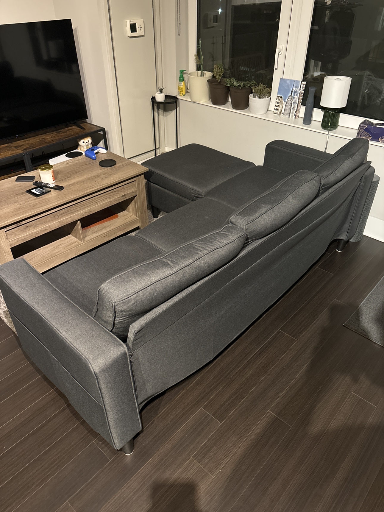 Gray 3-piece Sectional Sofa with Chaise - photo 3