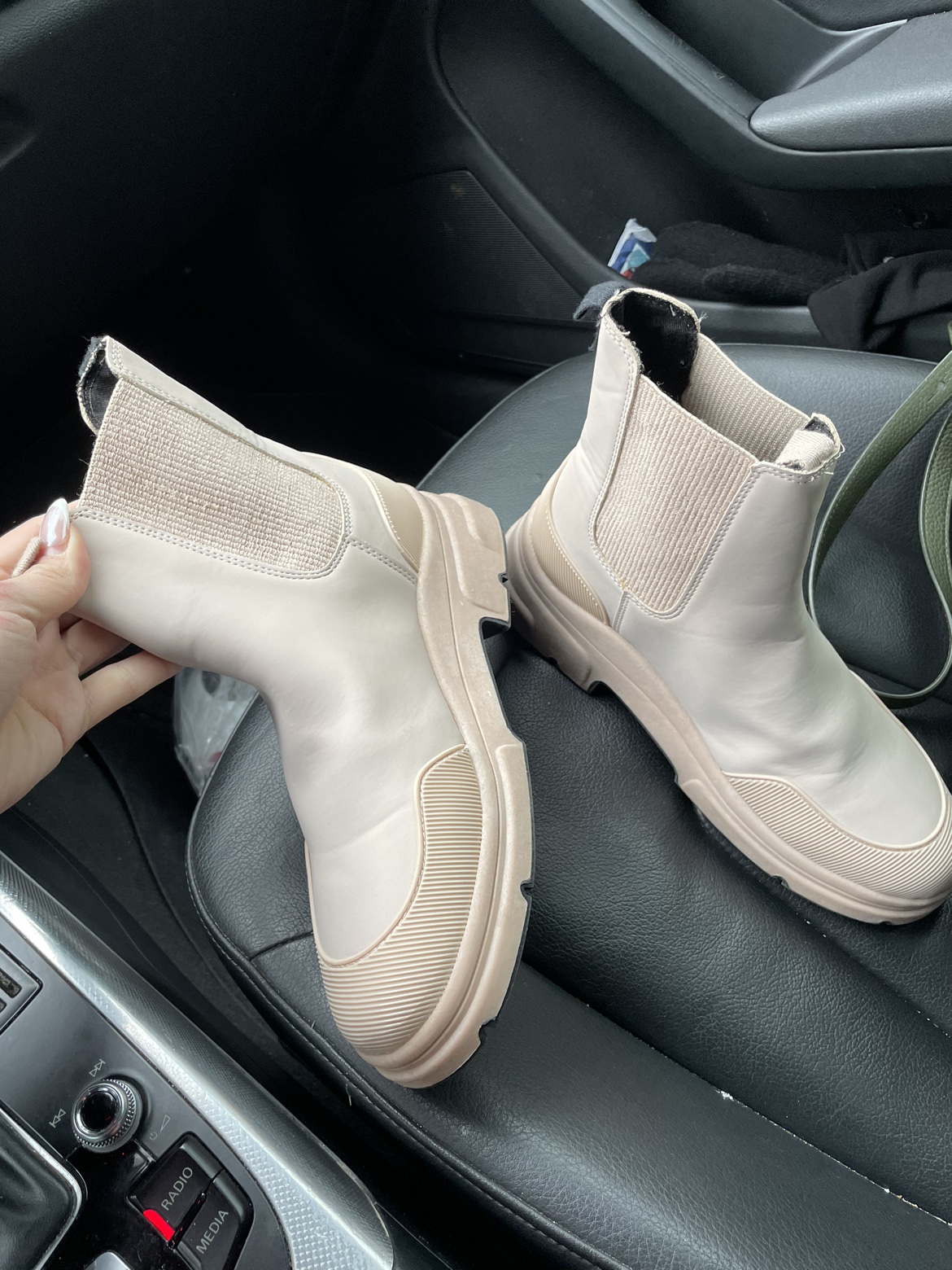 Zara Cream Ankle Boots image indicator(3)