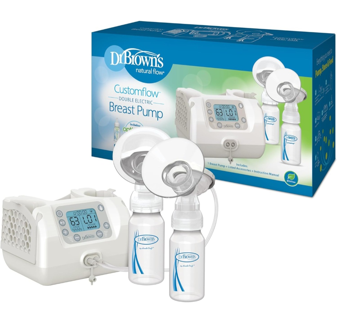 Dr. Brown's Customflow Double Electric Breast Pump, White thumbnail