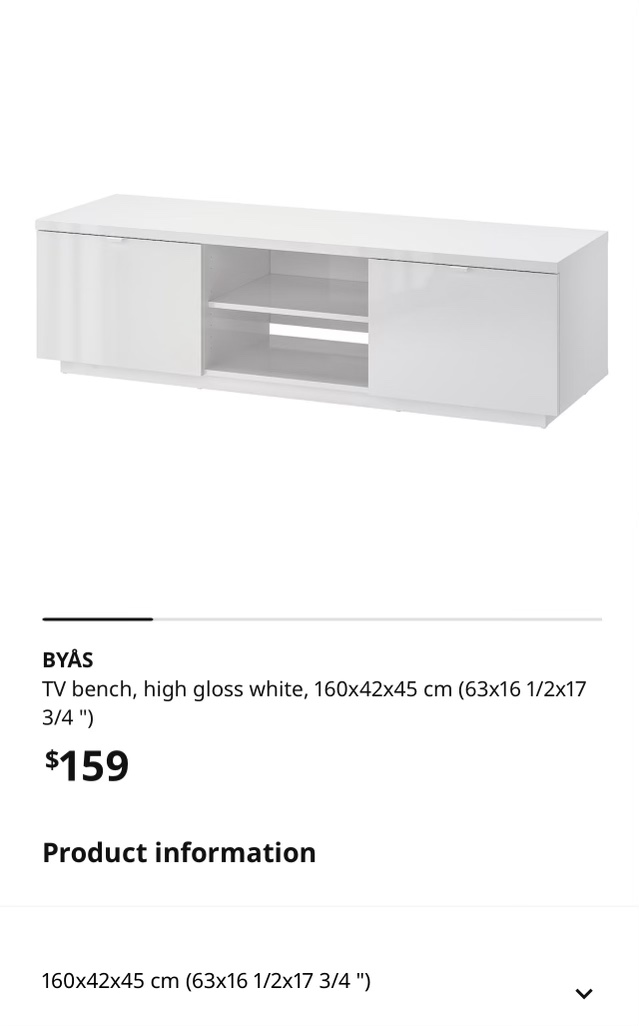 IKEA- BYÅS TV Table - photo 2