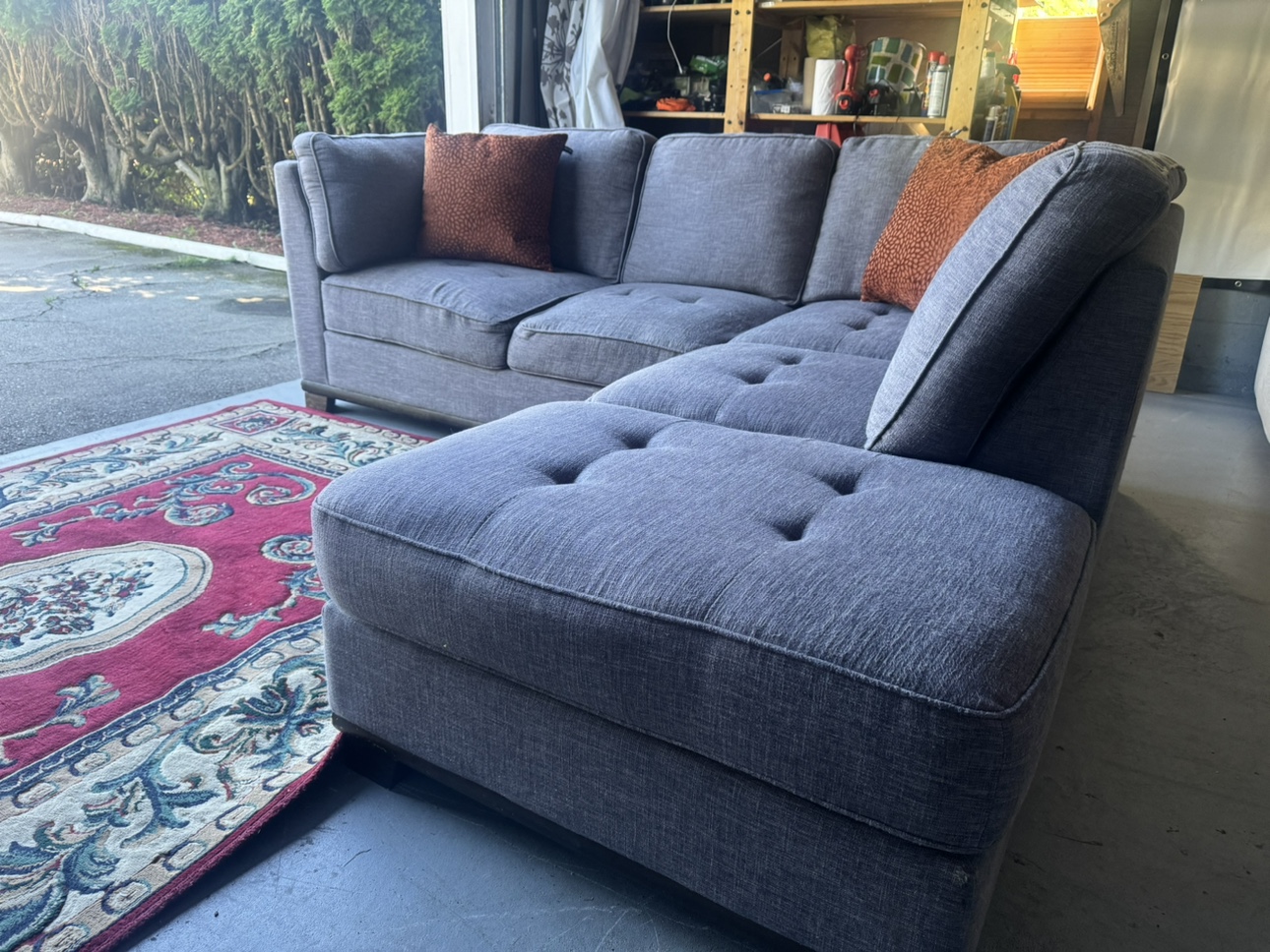 Grey Sectional Sofa- FREE DELIVERY