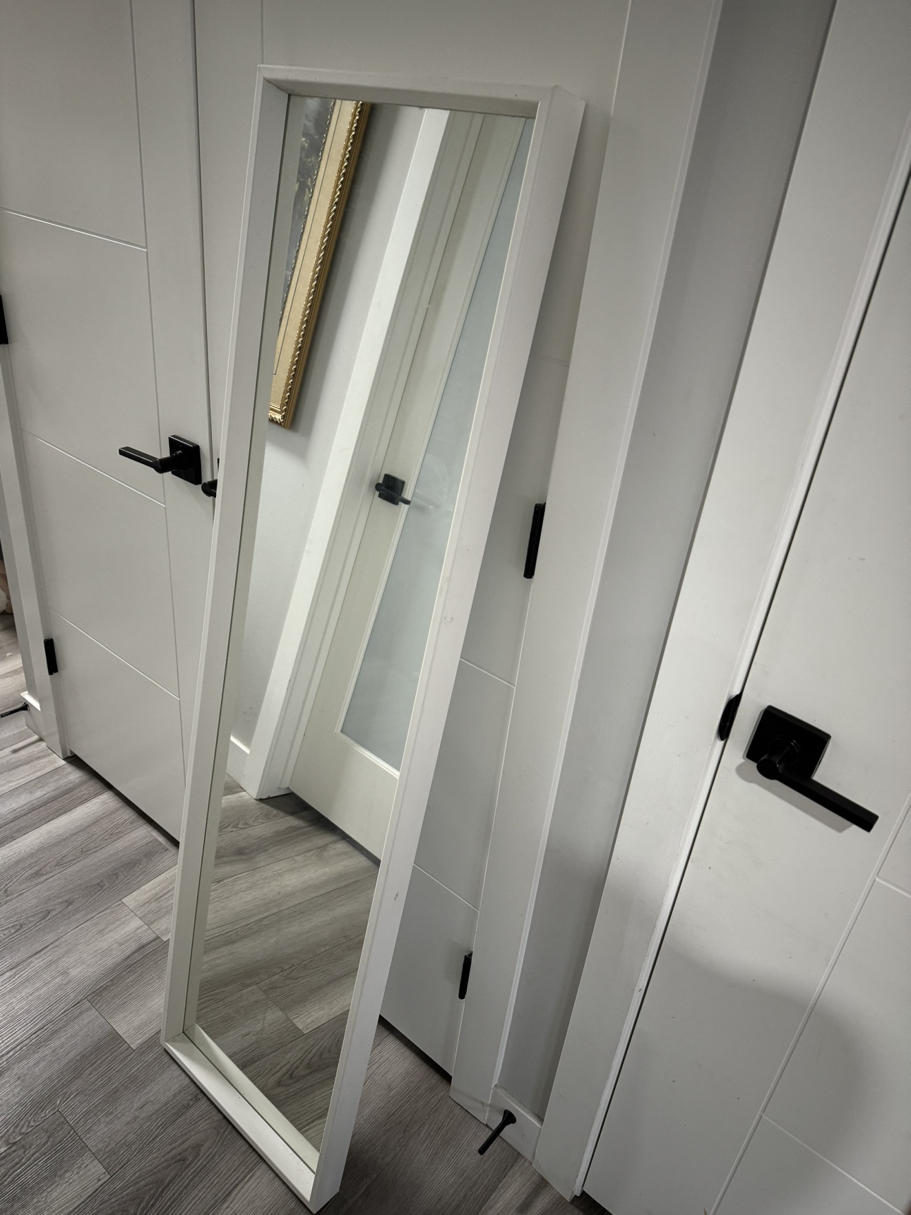 Full Length Mirror with White Frame - photo 2