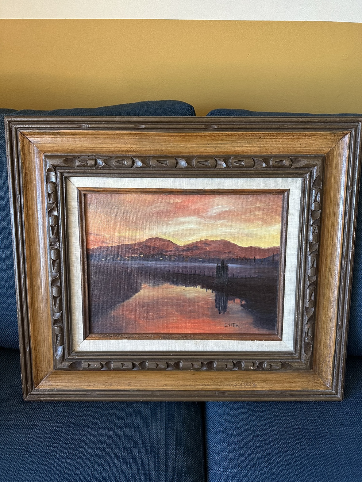 Framed Original Landscape Painting by Edith Roeder