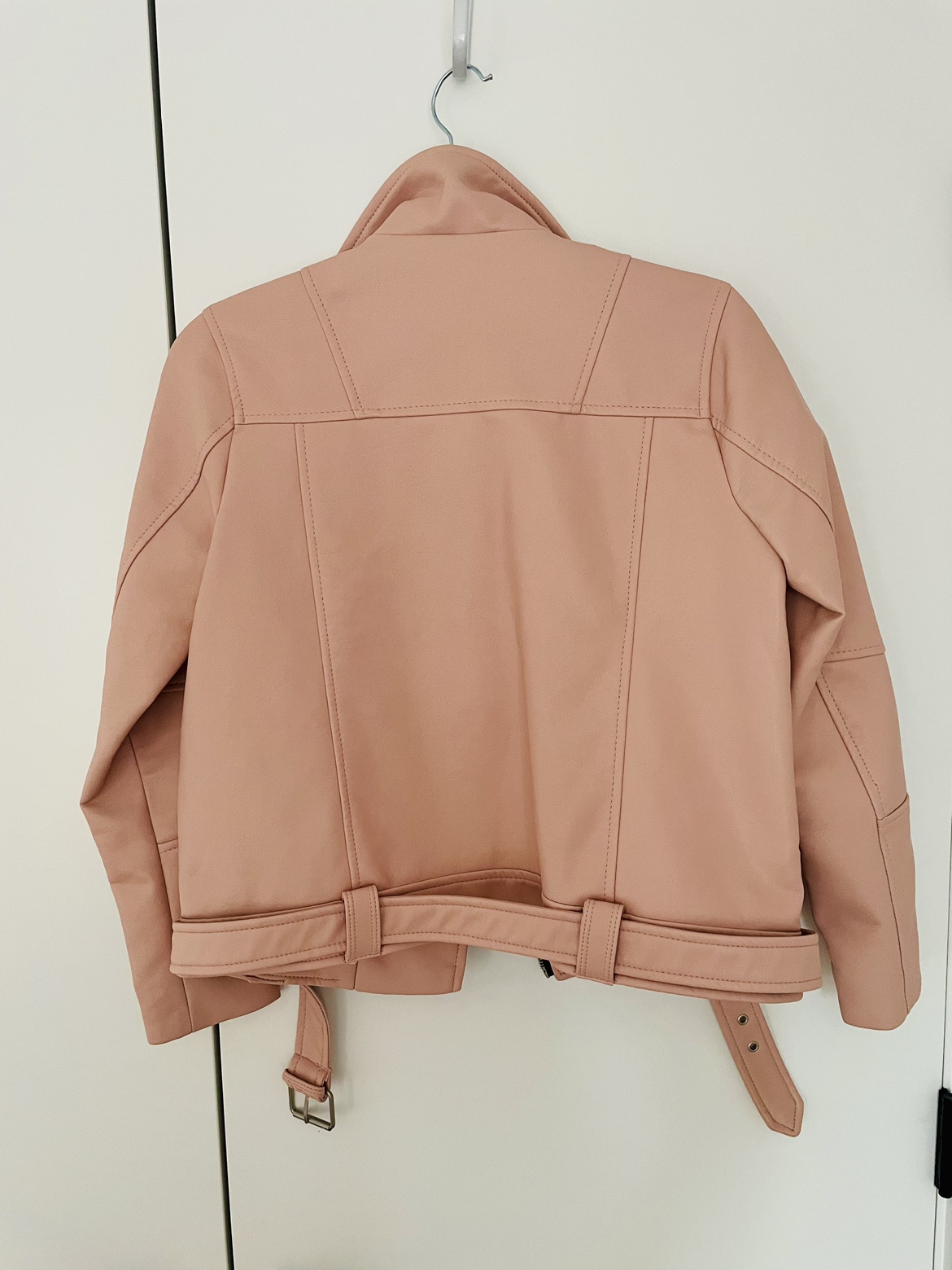 Zara Pink Faux Leather Jacket - photo 3