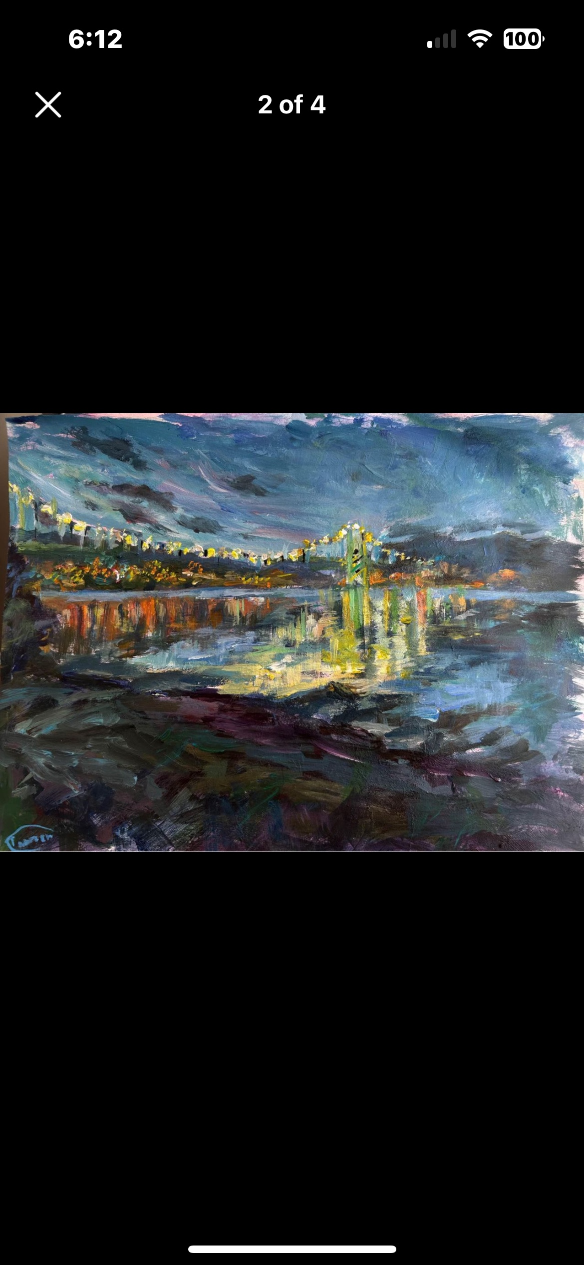 “Nocturne” original acrylic painting thumbnail