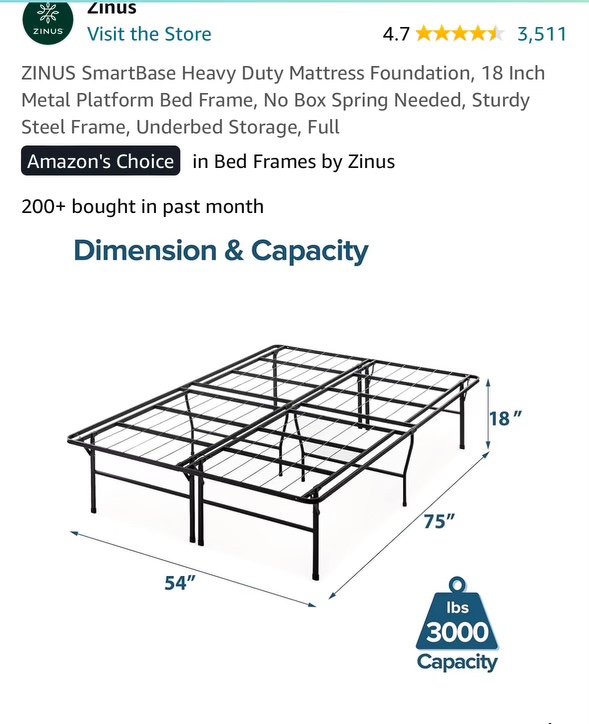 Zinus SmartBase Bed Frame (Full) - photo 2