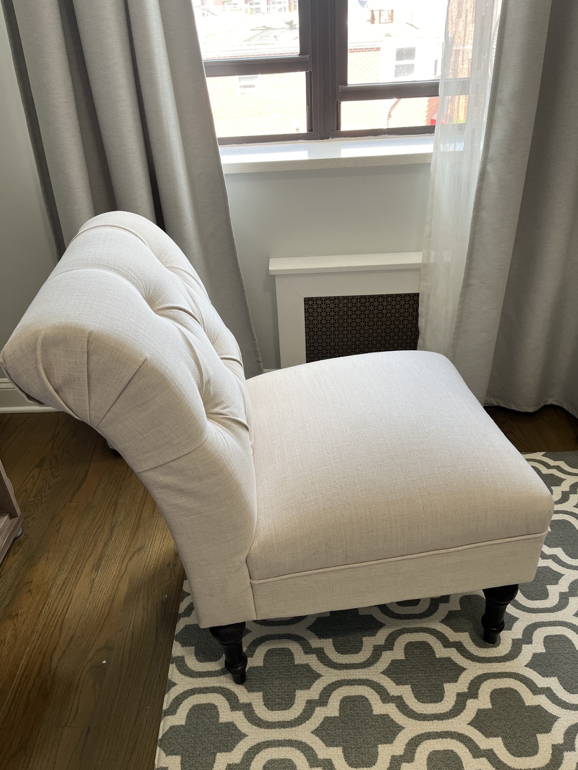 Beige Upholstered Accent Chair - photo 2