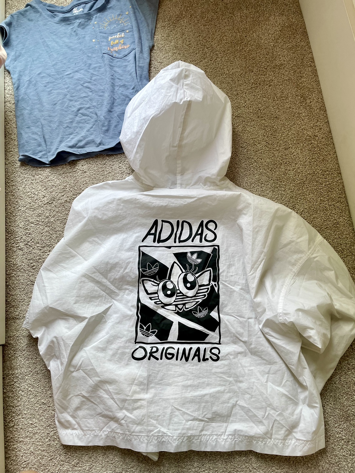Adidas Originals White Windbreaker Jacket - photo 2